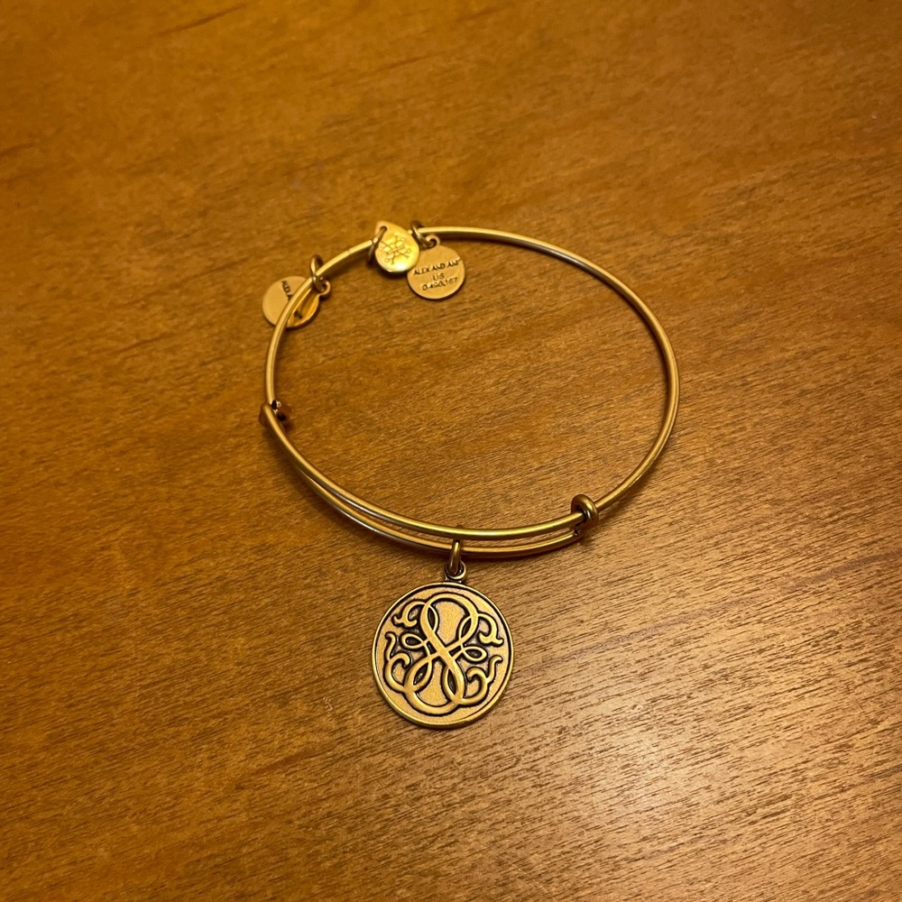 Alex and Ani gold Path of Life charm bracelet